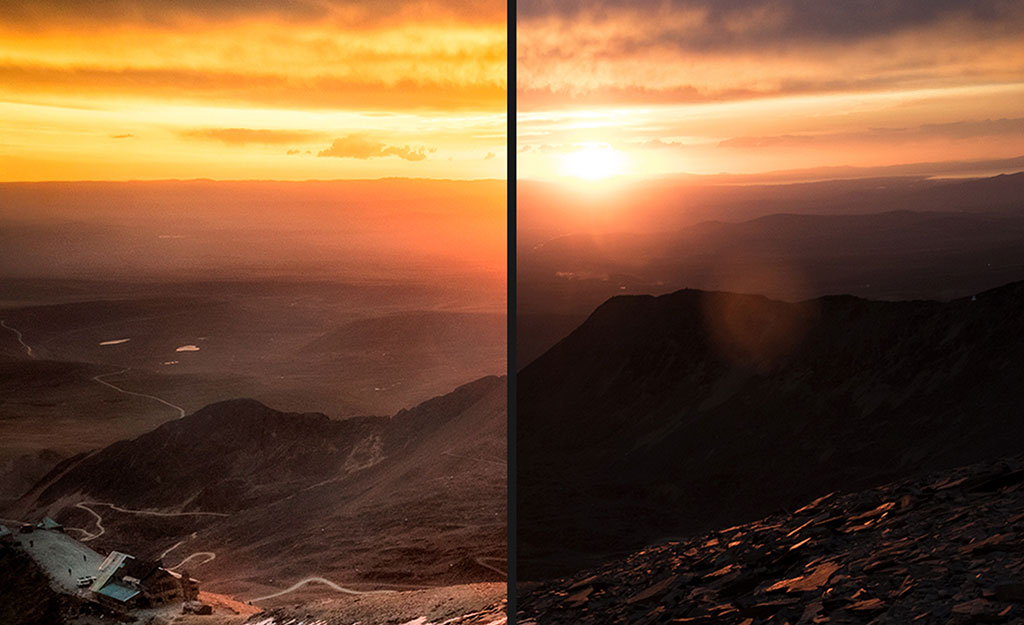 Comparación de imagen RAW sin editar vs imagen editada con naturalidad y coherencia