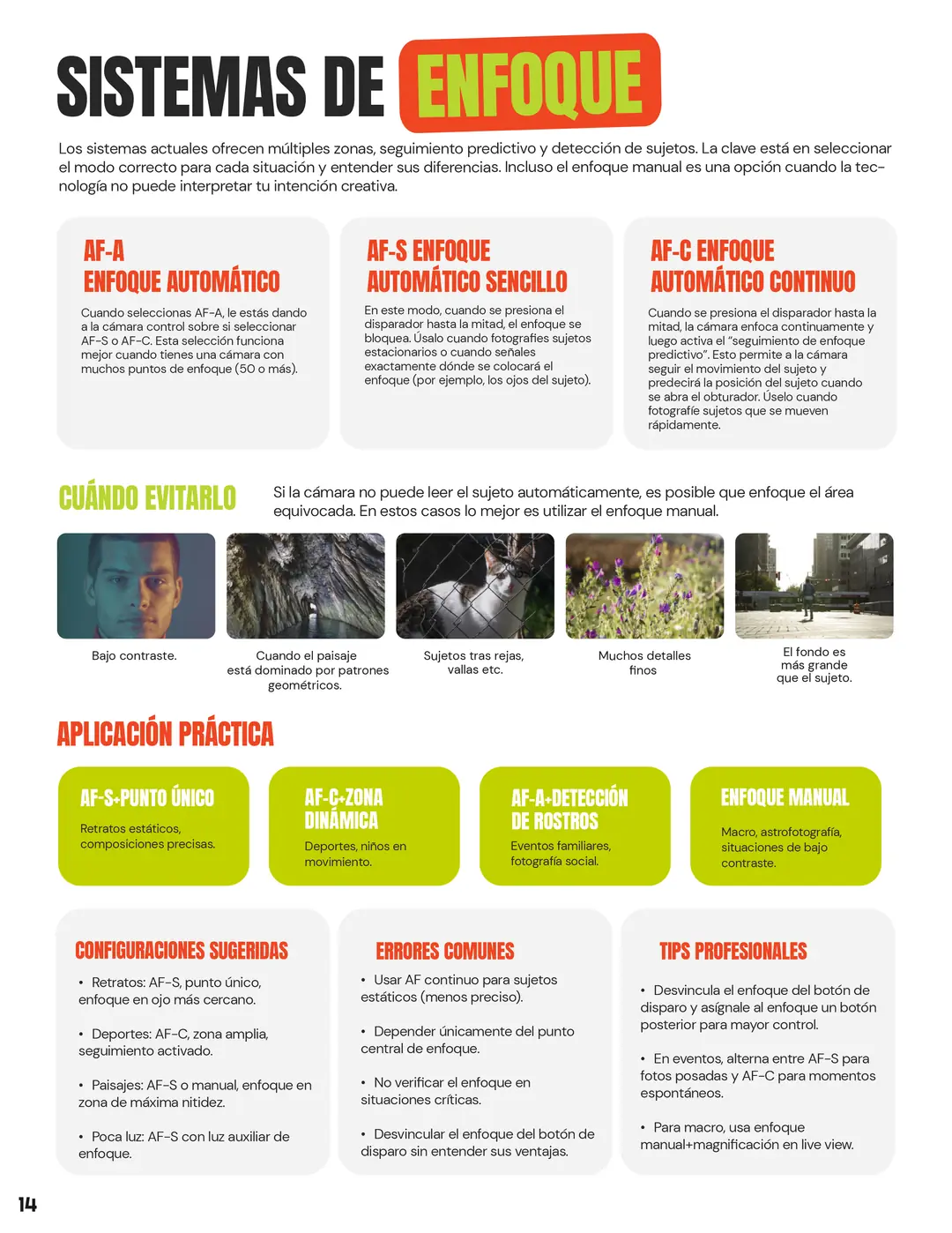 Tarjeta 07 de Enfogram: Sistemas de enfoque