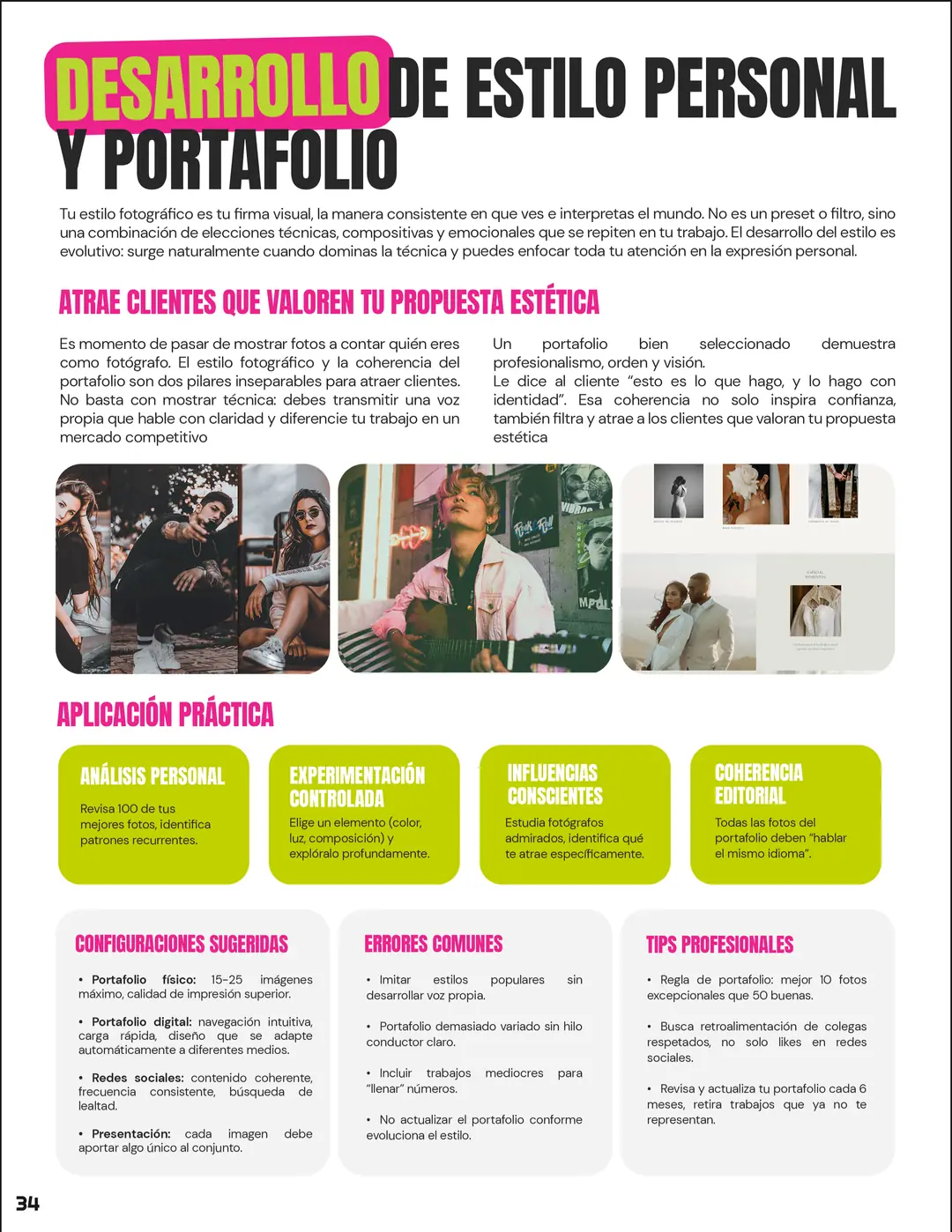Tarjeta 18 de Enfogram: Desarrollo de estilo personal y portafolio