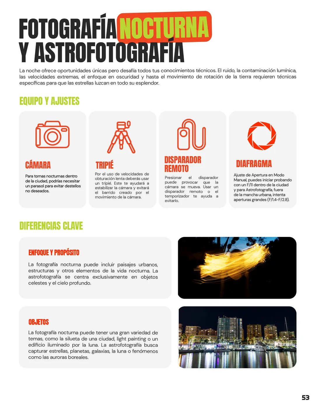 Tarjeta 29 de Enfogram: Fotografía nocturna y astrofotografía